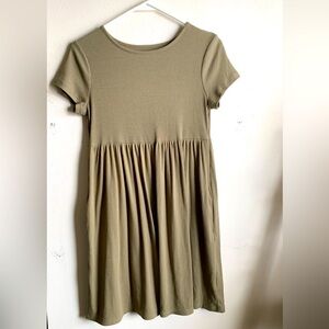 Wild fable, olive green, baby doll dress, size xs